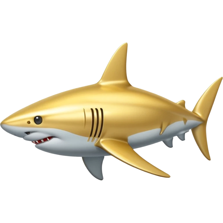 Golden shark with cilinder emoji