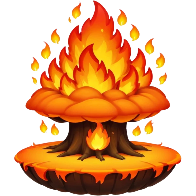 fire flying island emoji