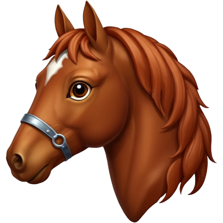 The horse's head is chestnut emoji