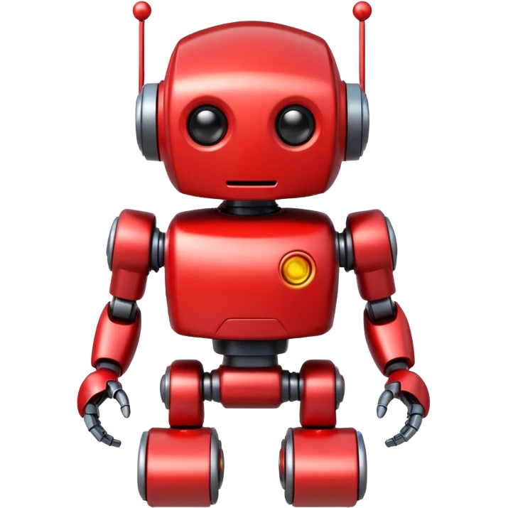red mini robot toy emoji