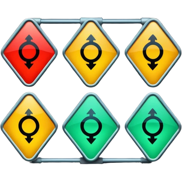 mac os icon rotation retro traffic signal arrows rotating inversion emoji