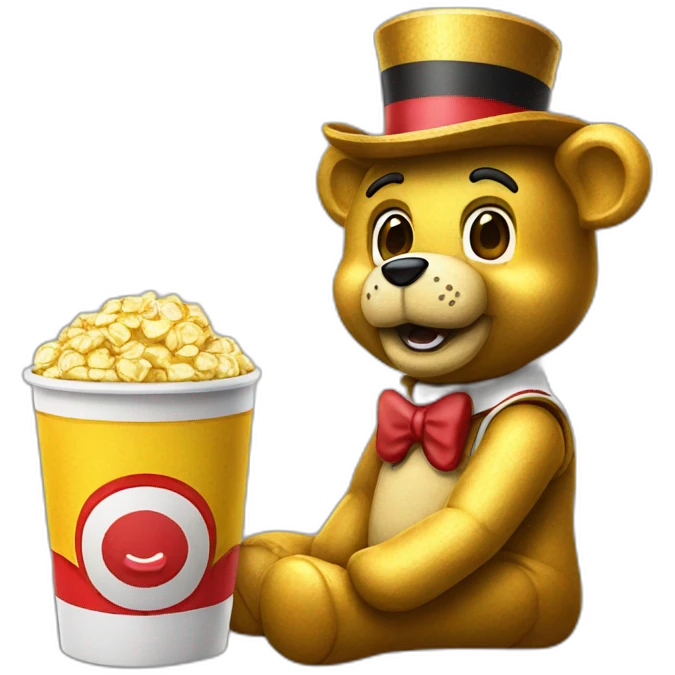Golden Freddy de fanf avec un coca emoji
