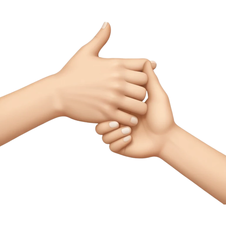 two white hands in a secret handshake emoji