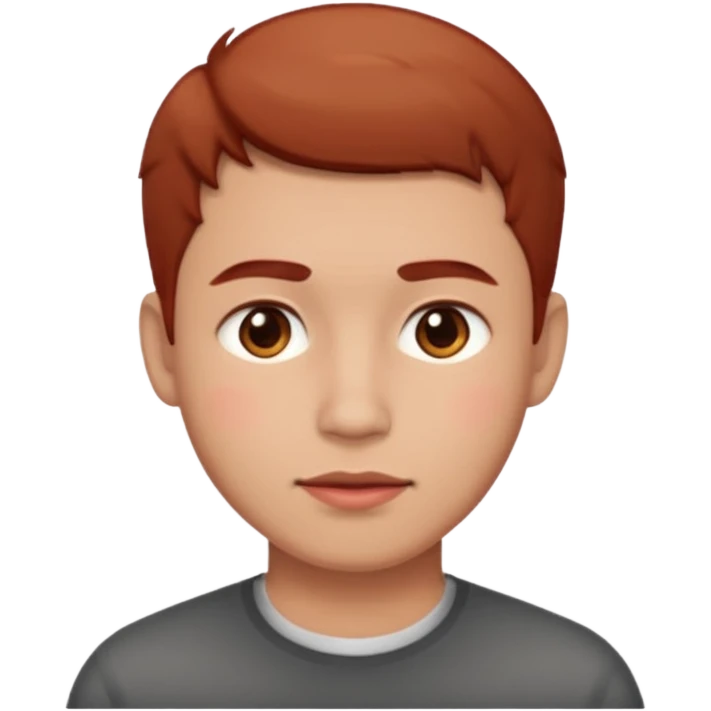 a man with a red blushing face emoji
