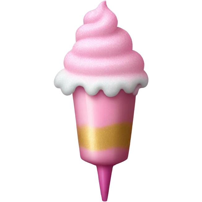 cotton candy milkshake with glitter  emoji