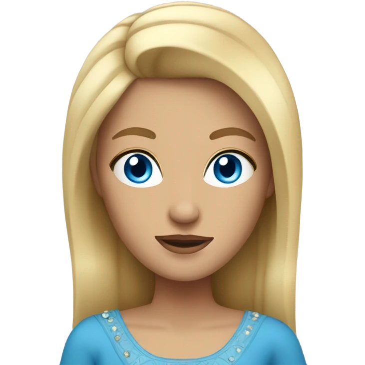 blond queen whit blue eyes strait hair emoji