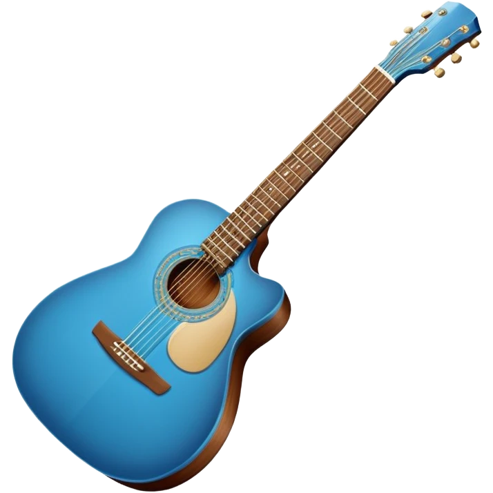 blue acoustic guitar emoji