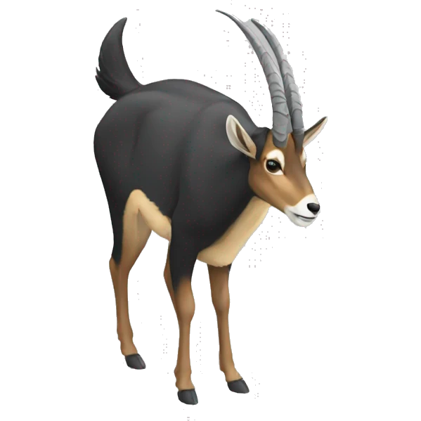 Chamois black white emoji
