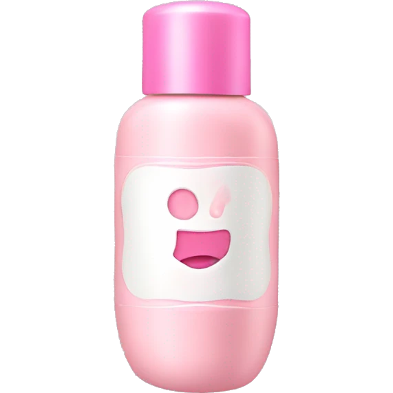 Bottle of face cream pink  emoji