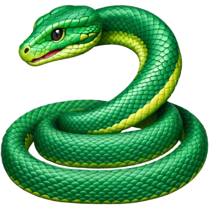 green viper cute emoji