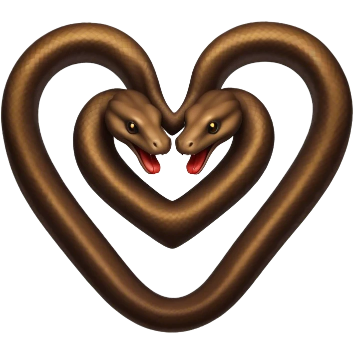 Snake making heart emoji