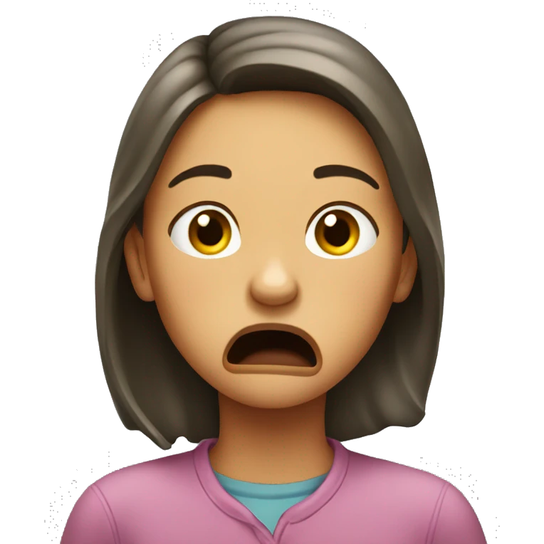 Girl coughing emoji