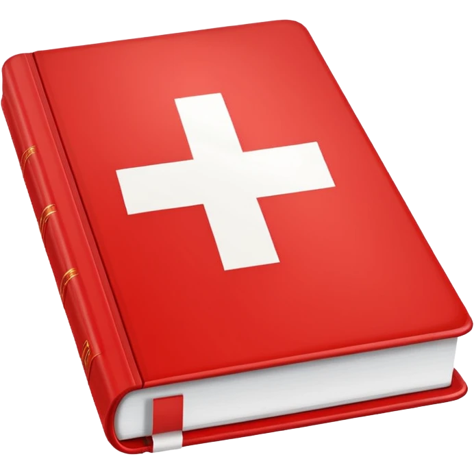 A modern dictionnary with swiss flag on cover in IOS style emoji