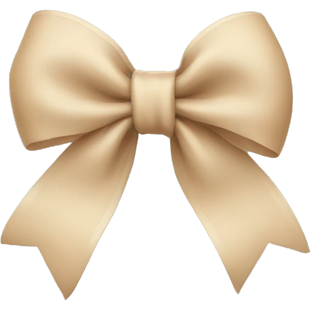 Beige bow emoji