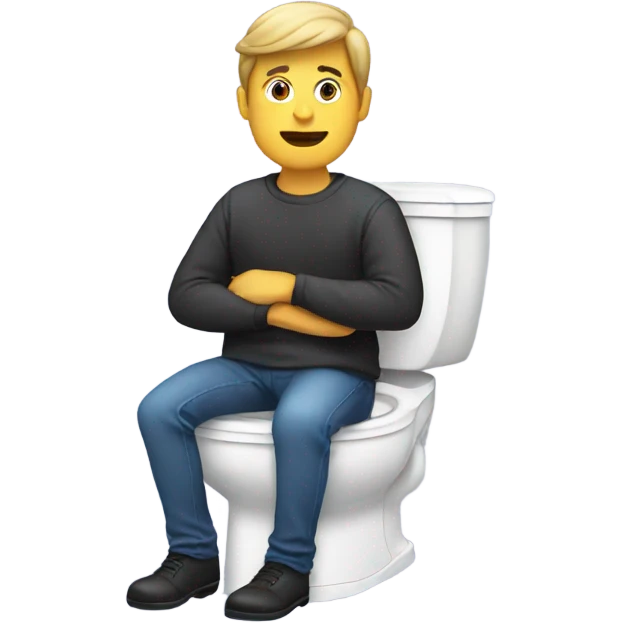 man in a toilet emoji