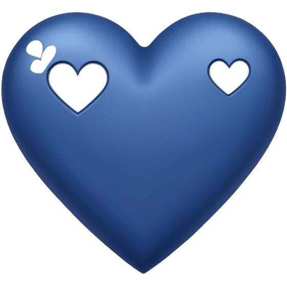 Navy blue heart emoji