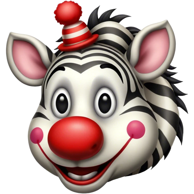 Zebra clown emoji