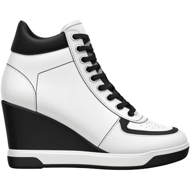 line art wedge sneakers emoji