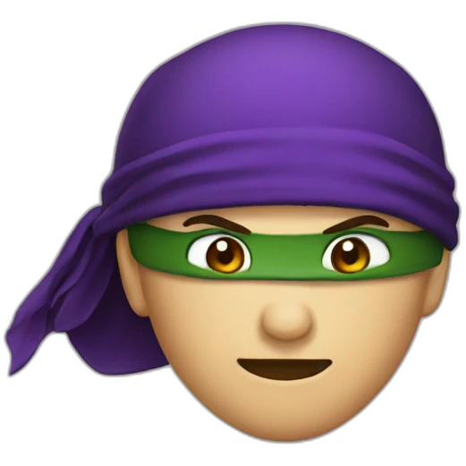 ninja-head-eggplant-hat emoji
