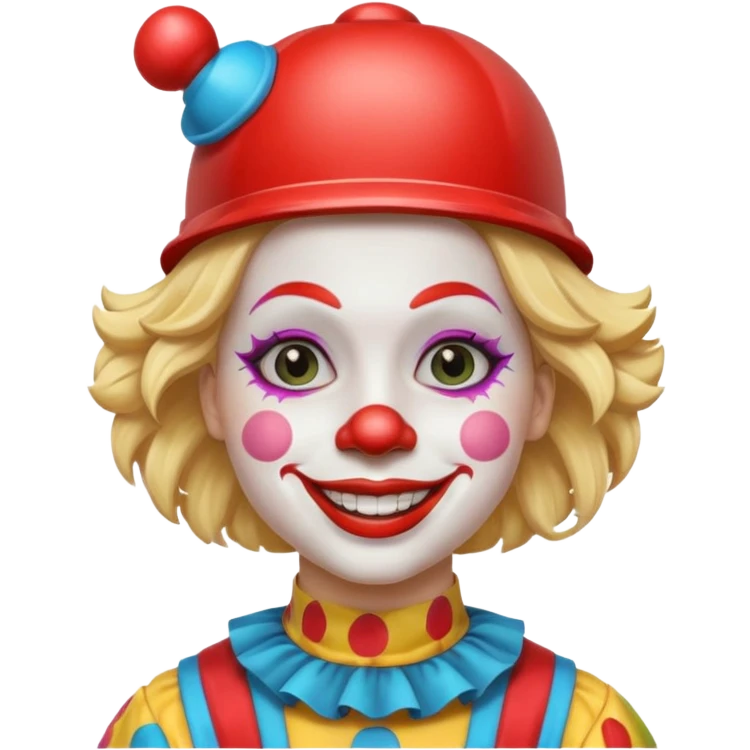 blonde clown with helmet emoji