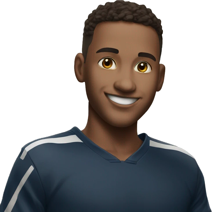 happy athlete in sportswear emoji