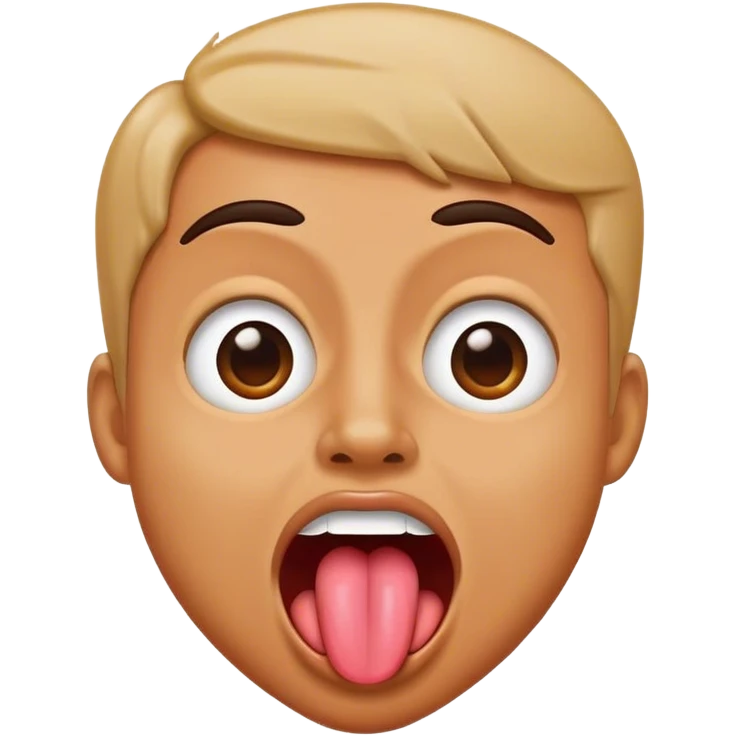 Shaking tongue emoji