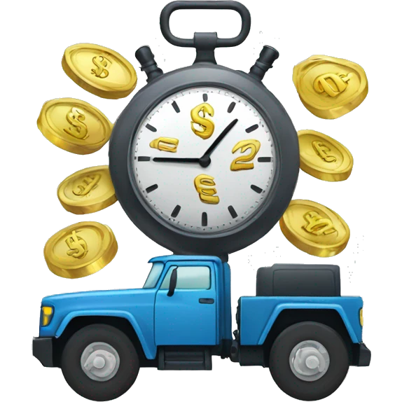 Combine money and a clock emoji