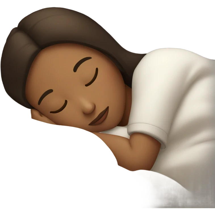 Brunette girl sleeping emoji