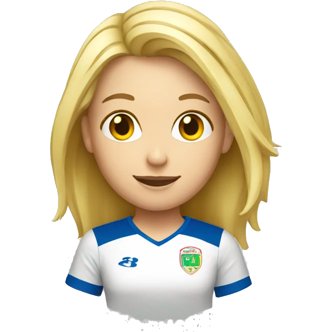 blond women with soccer  emoji