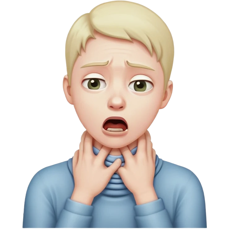 person choking their neck  emoji