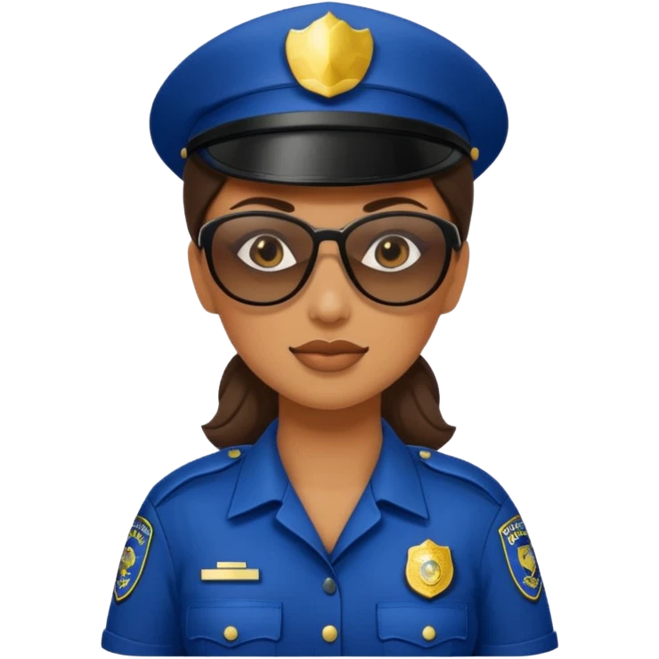woman police wearing sun glasses emoji