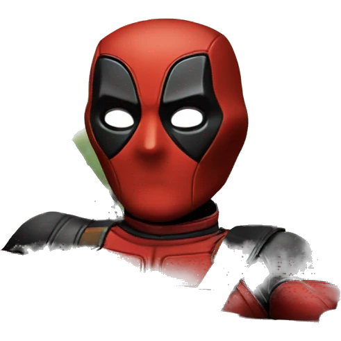 Deedpool in thé car emoji