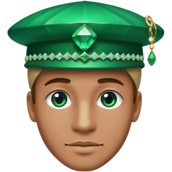 guy with gemstone hat emoji
