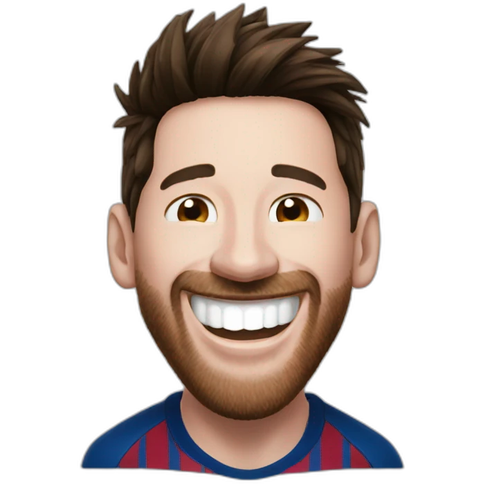 Messi laughing emoji