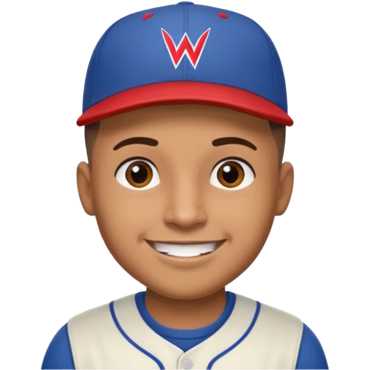 brown skin latino male with buzz cut wearing a wbc puerto rico baseball cap emoji