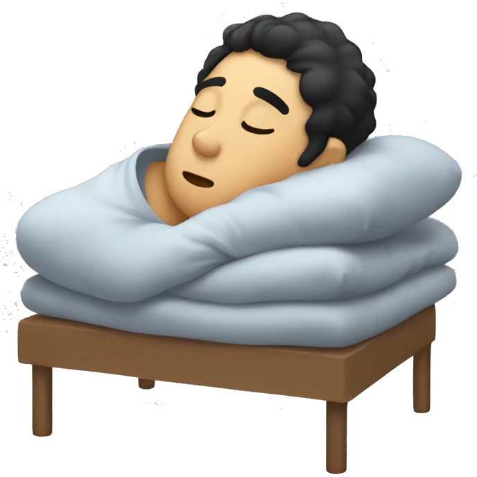 Black hair giro sleeping emoji