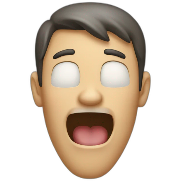 man yawning emoji