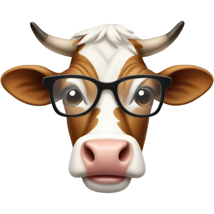 Cow with glasses emoji