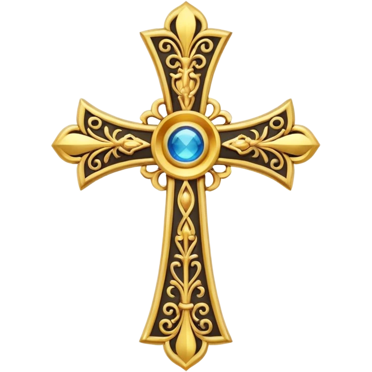 Eastern Orthodox cross. Transparent bakgrund. emoji