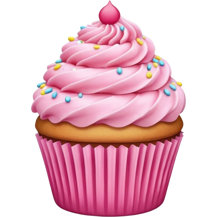 Cupcake with pink icing emoji