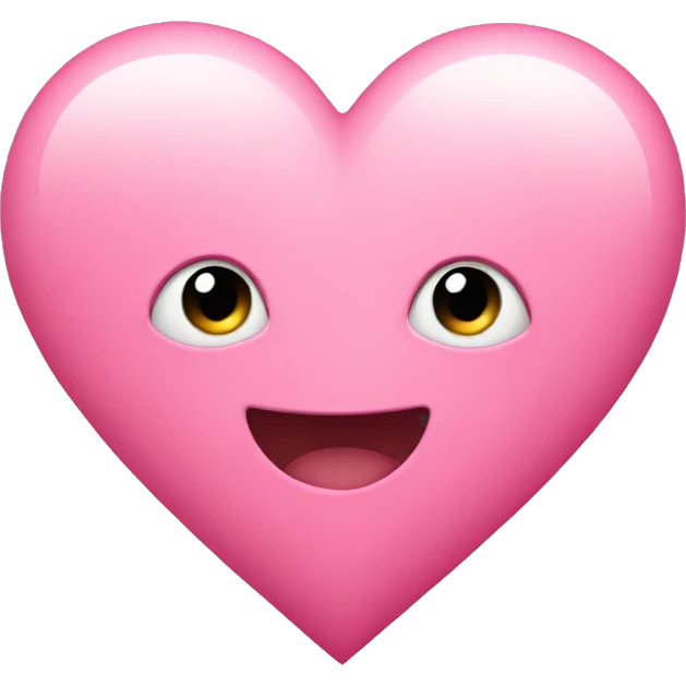 Cute pink heart emoji