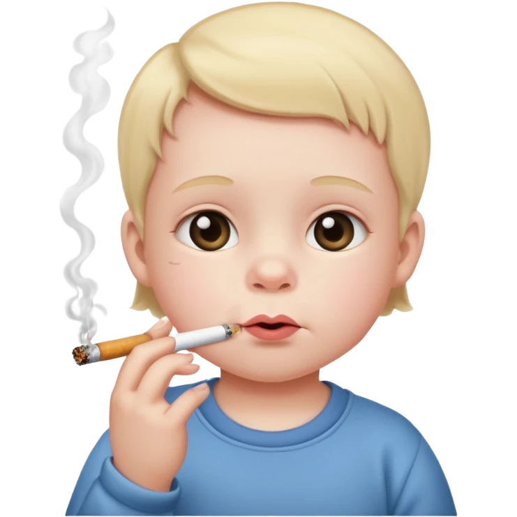 Baby smoking a cigarette emoji