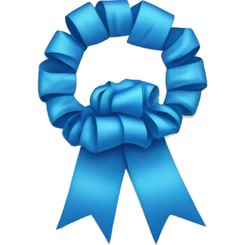 blue ribbon emoji