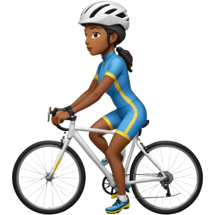 City Cyclist black woman emoji