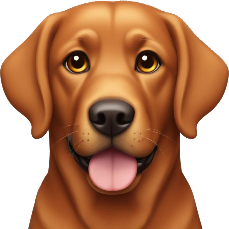 a labrador with dark orange color fur and floppy ears  emoji