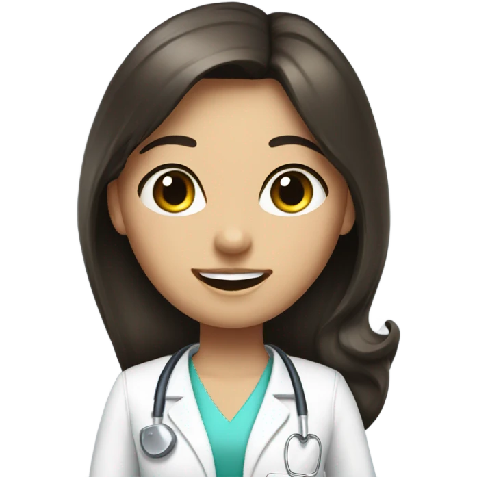 Dentist brunette girl  emoji