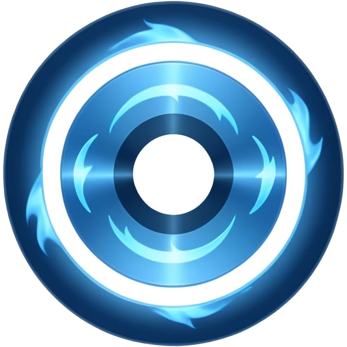 A minimalist CD disc with a subtle fire design, blue fire emoji