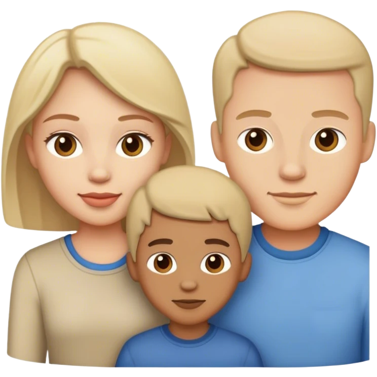 American family photorealistic emoji