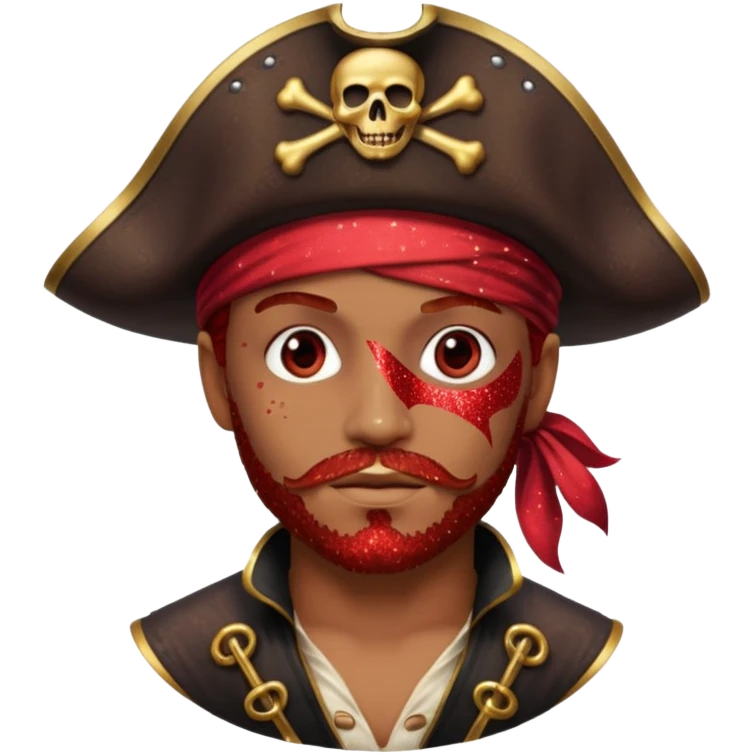 red glitter pirate emoji
