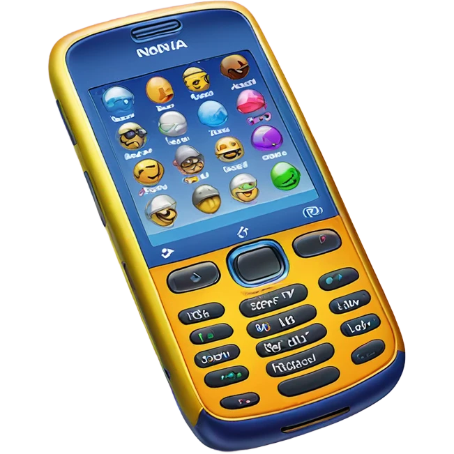 bejeweled nokia cellphone with text messages emoji